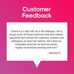 Customer Feedback from Rachael