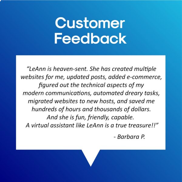 Customer Feedback from Barbara
