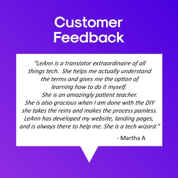 Customer Feedback from Martha